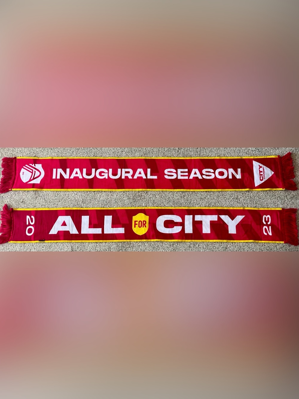 St Louis City SC City Founder Triangle Inaugural 2023 All For City Soccer Scarf